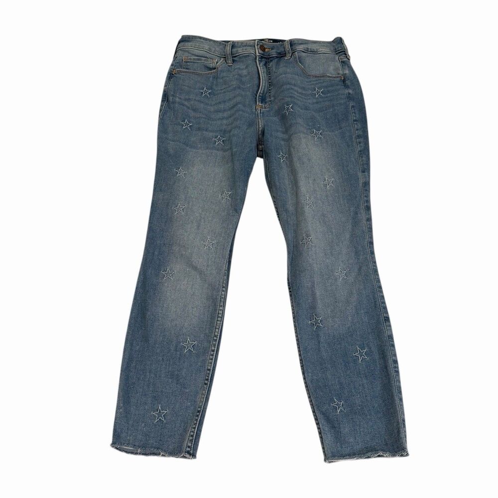 Hollister Jeans Curvy High Rise Crop Super Skinny Women’s Denim Stretch Size 13R - Picture 2 of 11
